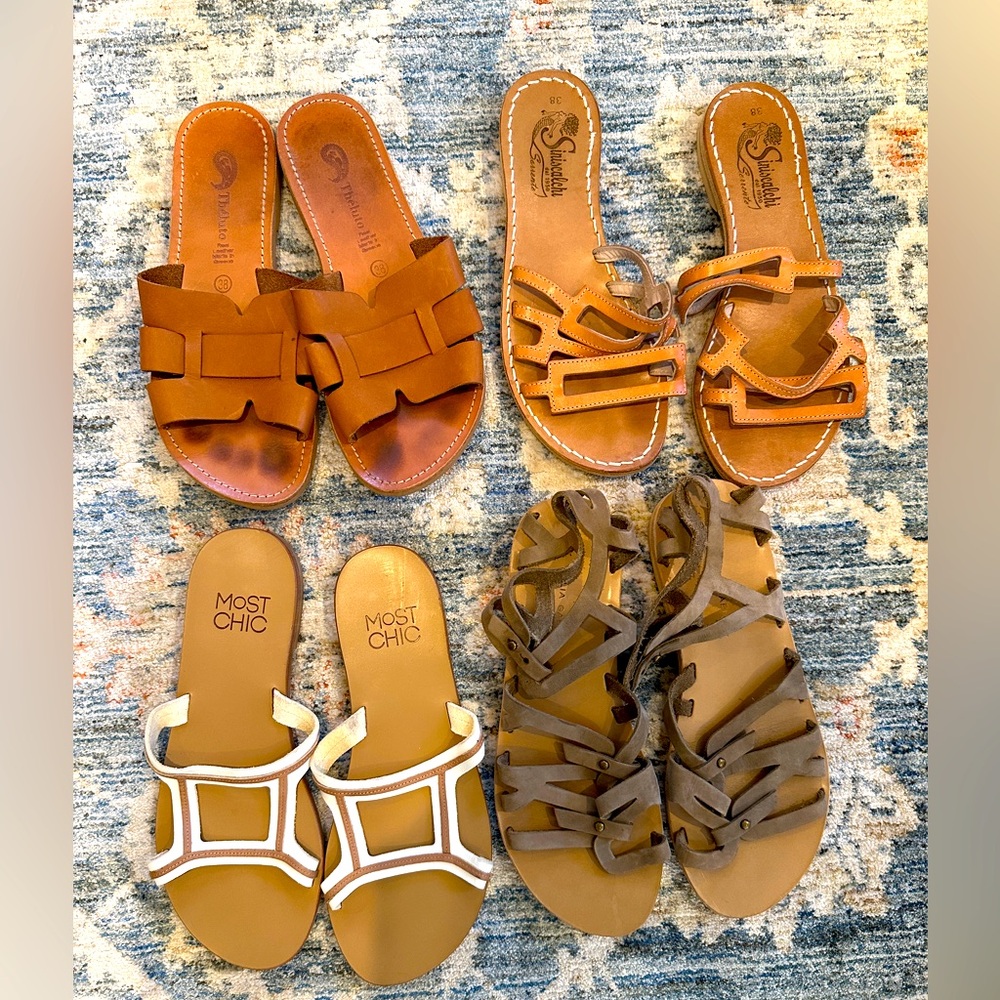 Leather Sandals Size 38